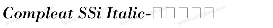 Compleat SSi Italic字体转换